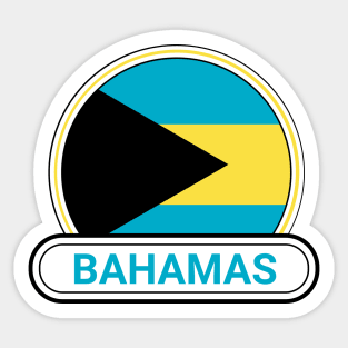 Bahamas Country Badge - Bahamas Flag Sticker